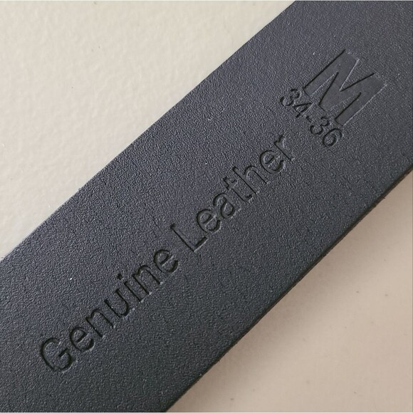 timberland genuine leather 1-1/2" wide belt black mens size M 34-36 - Picture 6 of 6